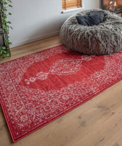 Tapis vintage Pixel - rouge