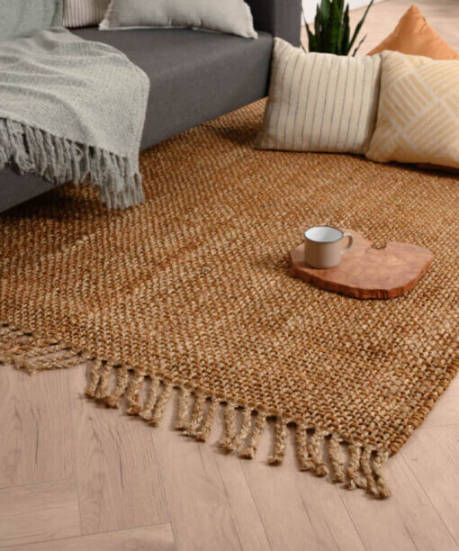 Tapis jute Chunky - Boho & me - or/naturel