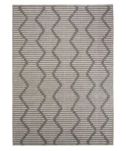 Tapis extérieur Waves - gris/Crème - overzicht boven