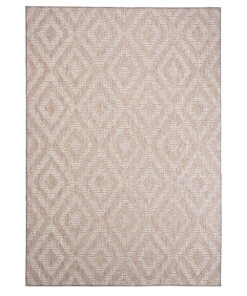 Tapis d'extérieur losange Kjeld - Vieux rose/Crème - overzicht boven