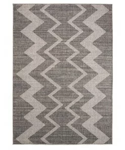 Tapis d'extérieur Zig zag Sunny - gris - overzicht boven