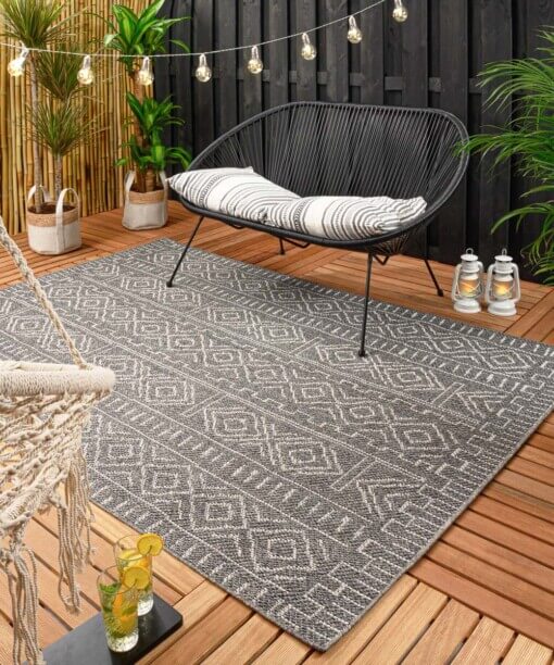 Tapis d'extérieur Aztec Dreams - gris foncé - sfeer