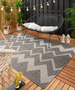 Tapis d'extérieur Zig zag Sunny - gris foncé - sfeer, thumbnail