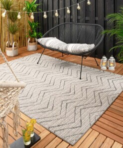 Tapis d'extérieur Zig zag Summer - Crème/gris - sfeer