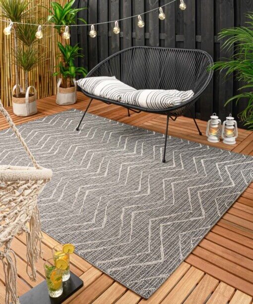 Tapis d'extérieur Zig zag Summer - gris/Crème - sfeer