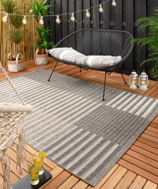 Tapis extérieur carreaux Urban - gris/Crème - sfeer