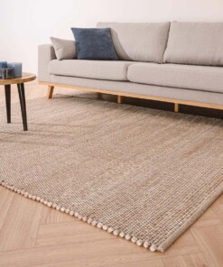 Tapis laine Lett - beige/Crème - sfeer