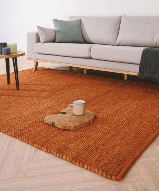 Tapis laine Lett - cognac - sfeer