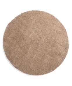 Tapis Rond poils longs Shaggy Grand - beige - overzicht boven