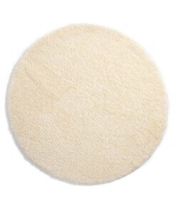 Tapis Rond poils longs Shaggy Grand - Crème - overzicht boven