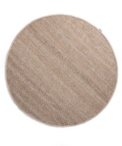 Tapis en laine Rond Lett - beige - overzicht boven