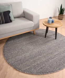 Tapis en laine Rond Lett - gris