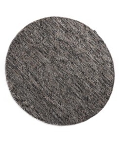 Tapis en laine Rond Lett - gris/marron - overzicht boven