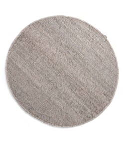 Tapis en laine Rond Lett - gris clair - overzicht boven