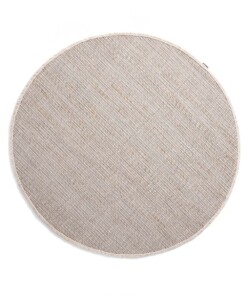 Tapis en laine Rond Lett - blanc/beige - overzicht boven