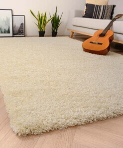 Tapis poils longs Shaggy Grand - Crème