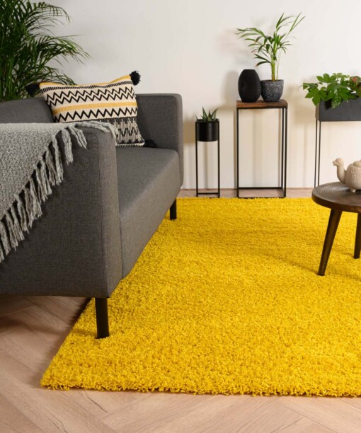 Tapis poils longs Shaggy Trend - jaune - sfeer