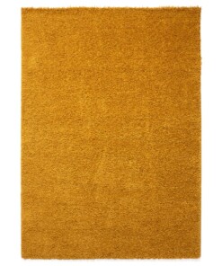 Tapis poils longs Shaggy Trend - jaune moutarde - overzicht boven