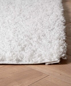 Tapis Carré poils longs Shaggy Trend - blanc - close up hoek