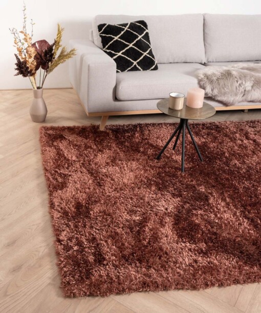 Tapis poils longs Posh - cuivre - sfeer