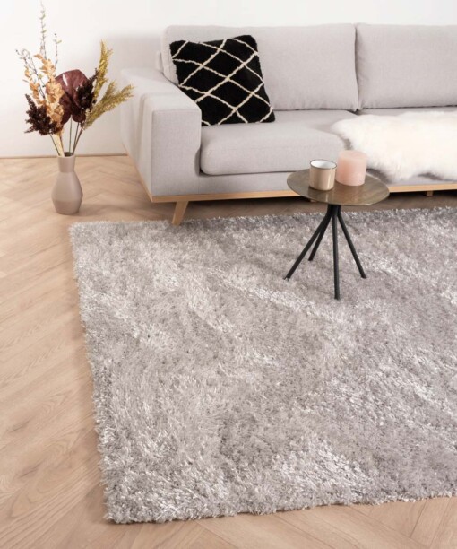 Tapis poils longs Posh - gris clair - sfeer