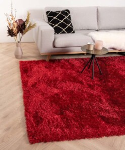 Tapis poils longs Posh - rouge - sfeer, thumbnail