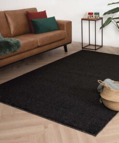 Tapis poil ras Fine - Anthracite - sfeer