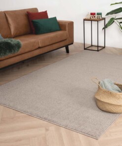 Tapis Carré poil ras Fine - beige