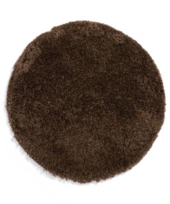 Tapis poils longs Rond - Cozy Shaggy - marron - overzicht boven