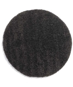 Tapis Rond poils longs Cozy Shaggy - gris foncé - overzicht boven