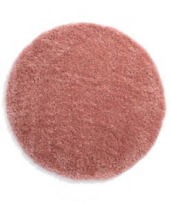 Tapis poils longs Rond - Cozy Shaggy - rose - overzicht boven