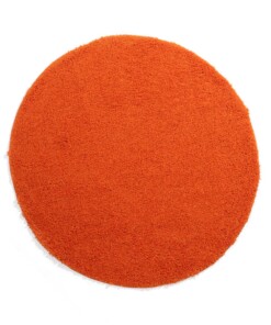 Tapis rond poils longs Shaggy Trend - orange - overzicht boven