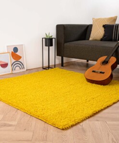 Tapis Carré poils longs Shaggy Trend - jaune - sfeer