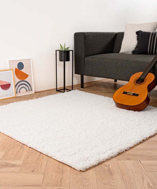 Tapis Carré poils longs Shaggy Trend - blanc - sfeer