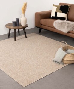 Tapis bouclé Carré Lush - beige - sfeer