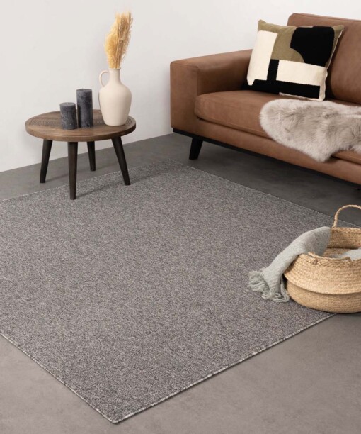 Tapis bouclé Carré Lush - gris - sfeer