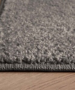 Tapis poil ras Fine - gris clair - close up