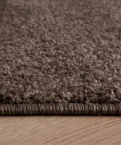 Tapis Carré poil ras Fine - Moka - close up