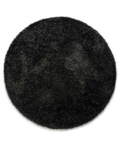 Tapis rond poils longs Posh - Anthracite - overzicht boven