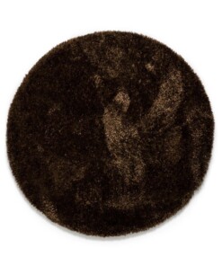 Tapis poils longs Rond Posh - marron - overzicht boven