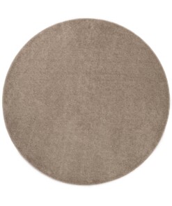 Tapis Rond poil ras Fine - beige - overzicht boven