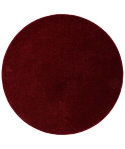 Tapis Rond poil ras Fine - rouge - overzicht boven