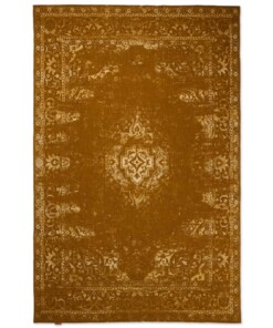 Tapis vintage - Nomad - jaune moutarde - overzicht boven