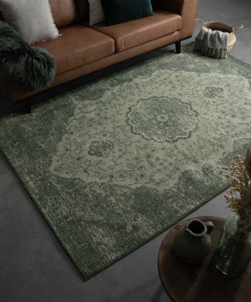 Tapis vintage - Village - vert - sfeer