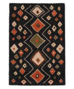 Tapis bohème poils longs Artisan - Anthracite/Multicolore - overzicht