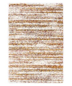 Tapis poils longs rayé Artisan - blanc/Multicolore - overzicht