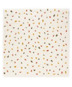 Tapis poils longs Carré à pois Artisan - blanc/Multicolore - overzicht