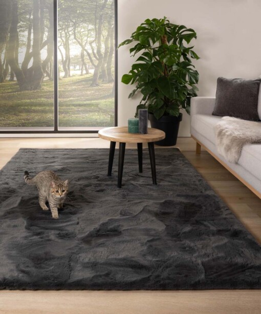 Tapis moelleux poils longs - Comfy Plus - gris foncé - sfeer