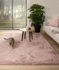 Tapis moelleux poils longs - Comfy Plus - rose - sfeer