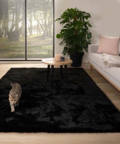 Tapis moelleux poils longs - Comfy Plus - noir - sfeer